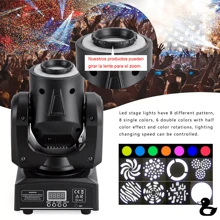 Cabeza Movil Led 60w Luces De Escenario Gobos Multicolor,Cabeza Movil Led 60w Dmx Alta Velocidad Gobos Multicolor Luz de escenario LED cabeza móvil Foowei A-YTD001 110V luces color rgbw - Negro - Ver 2