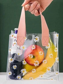 1入透明禮物袋，適用於婚禮伴娘手袋、生日禮物盒、畢業糖果袋，透明PVC塑料購物袋，可用於紀念品、小吃、學前班等 - 彩色 - 查看 7