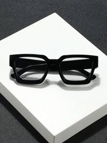 1pc Men's Geometric Classic Stylish Fashion Glasses, Suitable For Music Festivals, Rave Parties, Outdoor Travel, Beach And Other Occasions - Gray - View 2