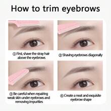 6pcs Safety Foldable Eyebrow Razors, Stainless Steel Blade Beauty Tool For Beginners - Multicolor - View 9