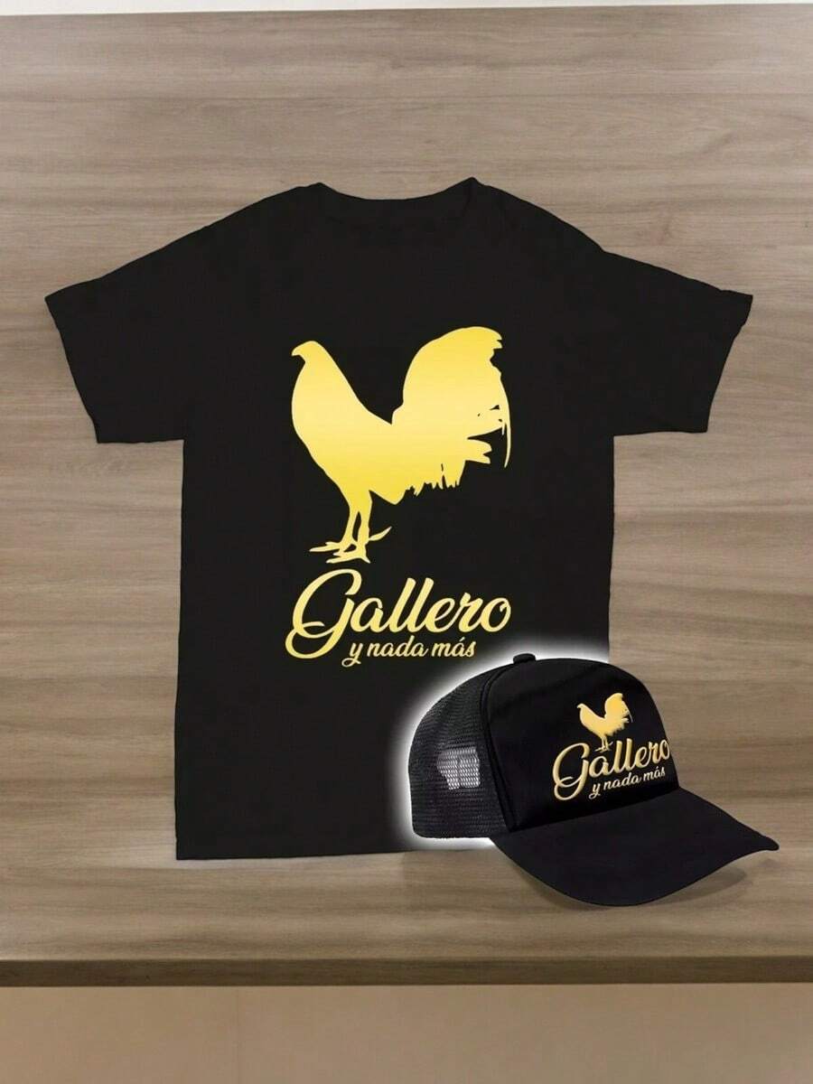 Playera + Gorra Gallero Y Nada Mas - Negro - Ver 1