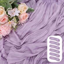 Brown Cheese Cloth Tablecloth, 1/3/6pcs Bohemian Gauze Tablecloth For Bridal Decoration, 90x300cm Rustic Style Wedding Birthday Party Decor - Multicolor - View 32