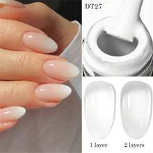 MEET ACROSS 6pcs Crystal Jelly Glass Gel Nail Polish Set, 7ml Semi-Transparent Candy Color Gel Nail Polish Set, Semi-Permanent Mixed Nail Polish, Glass Candy Series Jelly Gel Nail Polish, Removable UV/LED Nail Gel Manicure Set, Nail Art Supplies, Home Salon Gift, For Women - 彩色 - 查看 2