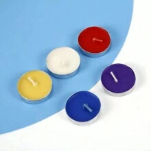 10pcs Romantic White Round Tea Light Candles Suitable For Proposal, Confession, Wedding, Garden, Hotel, Tea Warmer, Birthday, Party And Aromatherapy,Room Decor,Gifts Graduation - White - View 6
