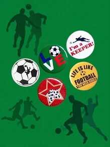 足球灵感炫酷个性徽章时尚胸针