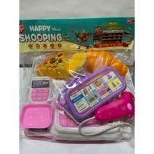 Caixa Registradora Brinquedo Infantil Mercadinho Scanner Luz E Som Maquina Registradora - Rosa chiclete - Visão 2