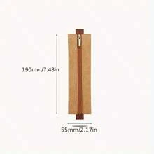 1 Piece Mini Pencil Pouch Simplicity Solid Color Series Pencil Case With Strap Small Portable Stationery Storage Bag Student - one-size - View 5