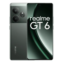 Realme GT6 解锁智能手机 6.78 英寸 120Hz 手机，配备骁龙 8s Gen 3 处理器、Android 14 LYT-808 50MP 超级夜景摄像头、5500mAh 电池 1.5K 分辨率手机，配备最新 AI 功能 - 綠色 - 查看 3