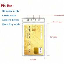 2pcs Waterproof ID Card Holders With Retractable Badge Reels And Lanyards - Suitable For Employees And Nurses - Multicolor - View 5