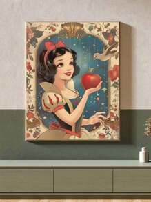 5D DIY馬賽克鑽石畫套裝，鑽石十字繡套件，公主思考圖案，家居及牆壁裝飾