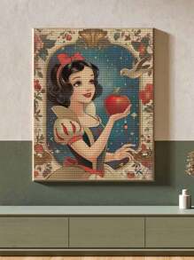 5D DIY馬賽克鑽石畫套裝，鑽石十字繡套件，公主思考圖案，家居及牆壁裝飾