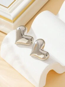 1 đôi bông tai hình trái tim sáng bóng kiểu Âu Mỹ màu ombre dành cho nữ, thích hợp cho kỳ nghỉ hè, hẹn hò, trình diễn và đeo hàng ngày - bông tai tình yêu - Xem 8