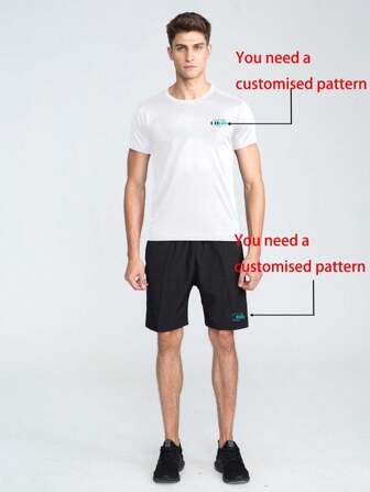 [Customization] Personalized Boyfriend Style Men's Sports Suit - Upload National Flag, Logo, Pet Image, Casual Running Set, Customize Logo, Customize Graphic Design