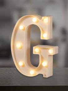 Decorative Letters With Bluelander LED Lights (AA Batteries Included) - G - 查看 1
