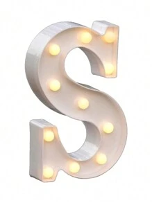 Decorative Letters With Bluelander LED Lights (AA Batteries Included) - S - 查看 5