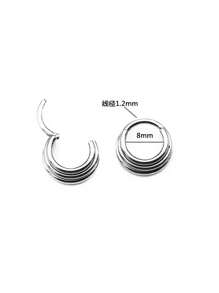 1Piece Stainless 316L Surgical Steel Segment 3 Layer Septum Nose Rings Hoops For Women Clicker Tragus Helix Piercing