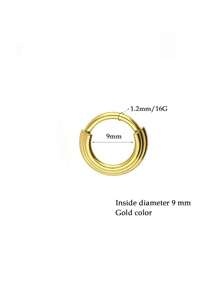 1Piece Stainless 316L Surgical Steel Segment 3 Layer Septum Nose Rings Hoops For Women Clicker Tragus Helix Piercing