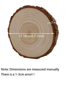 1 Stücke natürlicher Holzuntersetzer für Hochzeitspartys, asymmetrisch runde Form Platzdeckchen, 15cm Holz Tassenuntersetzer, geeignet als Tischmittelpunkt Dekoration, Kerzenhalter, handgemachte DIY Holzstücke, Malwerkzeuge für Holzmalerei, geeignet für Heimdekoration, Feierlichkeiten, Jahrestage, Hochzeitshintergrund Dekorationen