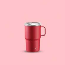 Outdoor 304 Stainless Steel Water Cup With Handle Mug Tea Cup With Lid Portable Coffee Cup Plastic Shell Suitable For Office, Outdoor Activities, Camping, Hiking, Fit For Cold & Hot Drinks, Unisex, Gift For Couples, Christmas, Birthday, Wedding, Valentine's Day, Mother's Day, Father's Day, Teacher's Day, New Year, Graduation Back To School