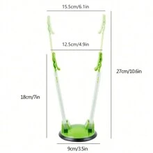 El utensilio de cocina definitivo: Soporte ajustable para bolsas de 1 pieza con base de goma para bolsas de preparación de alimentos, soportes para bolsas, clips para bolsas de almacenamiento de alimentos, bolsas de almacenamiento de plástico para congelador. Abre las manos libres para verter restos, aperitivos e ingredientes de preparación de comidas sin derrames de alimentos - Accesorios de electrodomésticos para el hogar verde, utensilios, herramientas, artículos navideños, cocina navideña