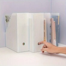 1 pieza Organizador de escritorio de estantería, soporte de libros plegable y sencillo para la oficina, vuelta al colegio