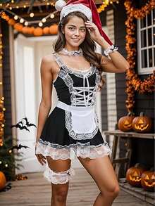 Disfraz Cosplay Anime Traje Maid Lolita - Multicolor - Ver 2