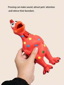 Pet Voice Toy Spotted Latex Chicken In The Big Dog Decompression Interactive Voice Screaming Chicken Dog Toy 1pc. - Multicolor - View 3
