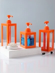 1 pièce Bouteille de lotion à pression dans les quatre directions, bouteille de rangement pour désinfectant pour les mains, bouteille de lotion à pression, décoration de salle de bain à la maison, décoration d'automne, retour à l'école - Multicolore - Voir 5