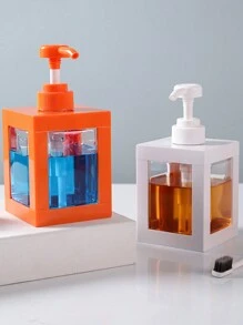 1 pièce Bouteille de lotion à pression dans les quatre directions, bouteille de rangement pour désinfectant pour les mains, bouteille de lotion à pression, décoration de salle de bain à la maison, décoration d'automne, retour à l'école - Multicolore - Voir 3