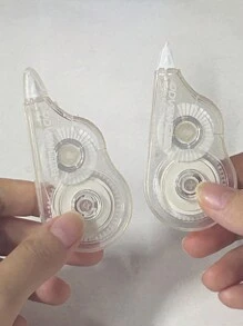 1/2pcs Transparent Minimalist Correction Tape, Large Capacity, Quiet & Smooth For School & Office Supplies, Student Use - Clear - View 7
