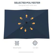 Outdoor Beach Umbrella/Sun Umbrella - Mixed Color - View 4