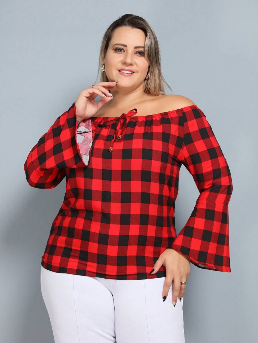 Plus Size Blouses - Rouge - Voir 1