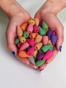 60/120/300个倒流香锥，花塔香，薰衣草、檀香、桂花香型，除臭，大宗批发，天然香氛，适用于室内香氛、舒缓压力、放松身心、圣诞装饰、圣诞礼物 - 彩色 - 查看 3