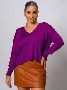 Women Sweaters - 玫瑰紅 - 查看 1