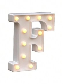Decorative Letters With Bluelander LED Lights (AA Batteries Included) - F - 查看 5