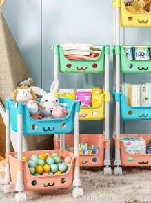 Toy Storage Trolley Bookshelf Snack Rack For Children Storage Organizer Bathroom Accessories Closet Organizer Kitchen Storage,Random Color - Multicolor - View 9