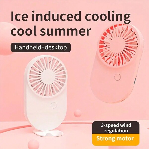 Compact Mini Portable Fan - 3 Speed Whisper-Quiet - USB Rechargeable - Handy Personal Cooling For Women & Men - Ideal For Home, Office, Travel, Makeup & Desk