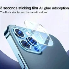4 Pzas/Lote Protector De Cámara De Vidrio De Cubierta Completa Para IPhone 15 14 Pro Max 11 12 Mini 13 Pro Protector De Cámara Películas De Lentes De Vidrio Templado Para 14 Plus 14Pro 14ProMax/ 13Pro 12Pro 11Pro 13ProMax/12ProMax/11ProMax Estuche Para Cámara