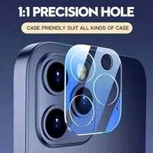 4 Pzas/Lote Protector De Cámara De Vidrio De Cubierta Completa Para IPhone 15 14 Pro Max 11 12 Mini 13 Pro Protector De Cámara Películas De Lentes De Vidrio Templado Para 14 Plus 14Pro 14ProMax/ 13Pro 12Pro 11Pro 13ProMax/12ProMax/11ProMax Estuche Para Cámara