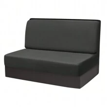 2pcs/Set Silver Fox Cashmere Solid Color RV Seat Cushion Cover - Black - View 9