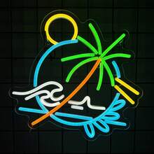 「一切所需就是愛」霓虹燈牌，「飲料」霓虹燈牌，「等級提升」霓虹燈牌，「足球」霓虹燈牌，「貓咪在月亮上」霓虹燈牌，「你好，陽光」霓虹燈牌，「閃耀」霓虹燈牌，「一直都是你」常規霓虹燈牌，「棕櫚樹海浪」霓虹燈牌，「暖白色LED燈」牆飾，USB供電霓虹燈牌，用於訂婚派對，俱樂部，酒吧，旅館，餐廳，咖啡店，商店，臥室，客廳，書房，圖書館，酒館，健身房，運動場，足球場，寵物店 - 彩色 - 查看 15