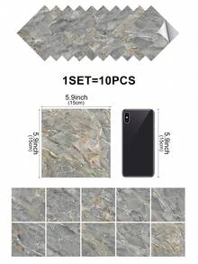 10入裝/包水晶膜PVC自粘可移除大理石圖案家居裝飾壁紙，適用於DIY健身房宿舍客廳浴室臥室牆壁，櫥櫃，酒櫃，桌子，門美化 - 彩色 - 查看 36