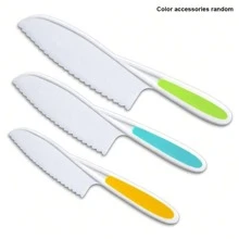 6 件蒙特梭利幼儿厨房用具套装，真实烹饪刀干草刀生日礼物（组件颜色随机）烹饪刀套装，烹饪套装玩具，幼儿刀套装，厨房玩具，儿童厨房，厨房，宝贝老板，儿童厨房套装，儿童厨房配件，宝贝老板，宝贝老板，儿童厨房，婴儿刀，幼儿刀，蒙特梭利厨房，宝贝老板，宝贝老板，厨房 - 彩色 - 查看 5