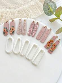 5Pcs Basic Polymer Clay Cutters Set, Summer Essentials Clay Earring Cutters For Polymer Clay Jewelry Making, Polymer Clay Stud Earring Making Tool, Clay Jewelry Making Kit, Made By PLA - 5Pcs 1.5 Inches - View 3