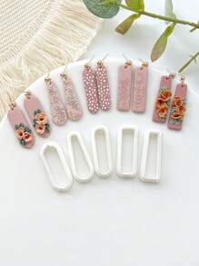 5Pcs Basic Polymer Clay Cutters Set, Summer Essentials Clay Earring Cutters For Polymer Clay Jewelry Making, Polymer Clay Stud Earring Making Tool, Clay Jewelry Making Kit, Made By PLA - 5Pcs 1.5 Inches - View 1