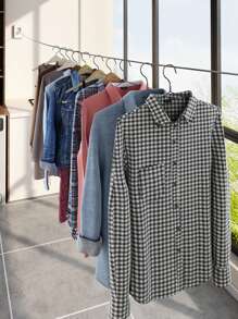 1 Stück dehnbarer 4,2m unsichtbarer Wäscheleine, Wäschetrockengerät für den Innenbereich in Bad oder Balkon, ohne Bohren, Stahlseilfach, Feder, minimalistisch, Sommershirts