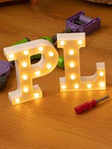 Decorative Letters With Bluelander LED Lights (AA Batteries Included) - P - 查看 4