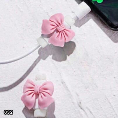 2 件/套 蝴蝶结式充电器及线缆保护套，防止苹果 Lightning 接口线缆破损