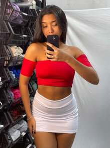 Women Tops - 紅色 - 查看 2