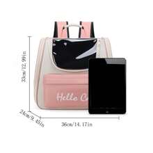 Pet Carrier Backpack, Transparent And Breathable Double-Shoulder Cat Backpack, Large Capacity Space Capsule Cat Outing Bag - Multicolor - View 2